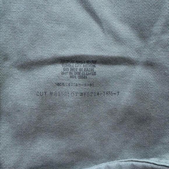 Vintage 90s khaki military button up shirt distressed LION sz XL grunge minimal - Picture 8 of 8